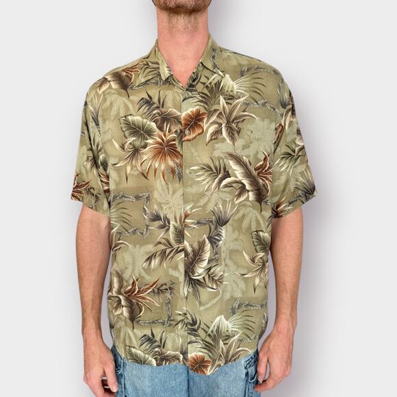 90s Pierre Cardin Aloha Shirt size L - Picture 5 of 7